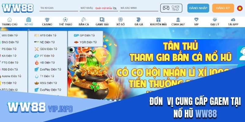 Các đơn vị cung cấp game nổ hũ uy tín và chất lượng tại sảnh 