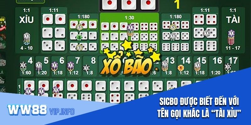 Sicbo được biết đến với tên gọi khác là “Tài Xỉu”